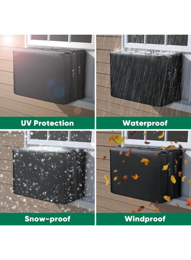 غطاء مكيف هواء فاخر مقاوم للماء والغبار، مناسب لجميع وحدات التكييف الخارجية بقدرة 1.5 حصان، تصميم عملي يناسب جميع الموديلات - Image 3